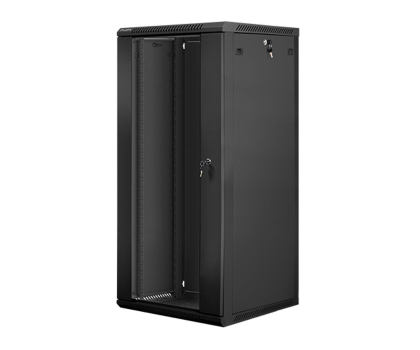 Szafa RACK LANBERG Szafa instalacyjna wisząca 19'' 27U 600X600mm czarna (drzwi szklane) WF01-6627-10B